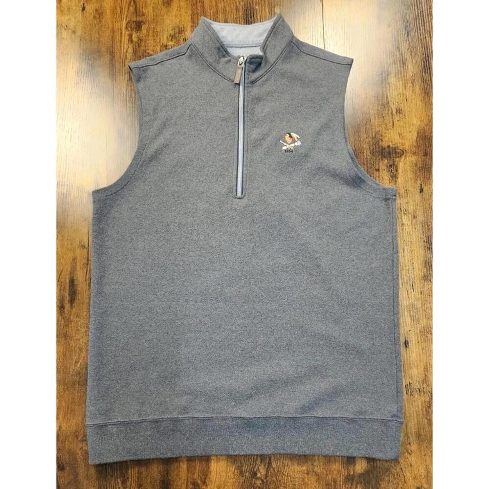 Philadelphia Cricket Club‎ Straight Down Performance 1/4 Zip Vest Gray Medium